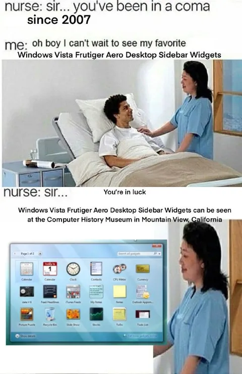 Coma Patient Wants Vista Widgets