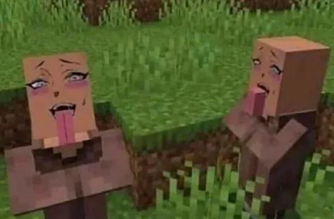 Возбуждённые жители Minecraft