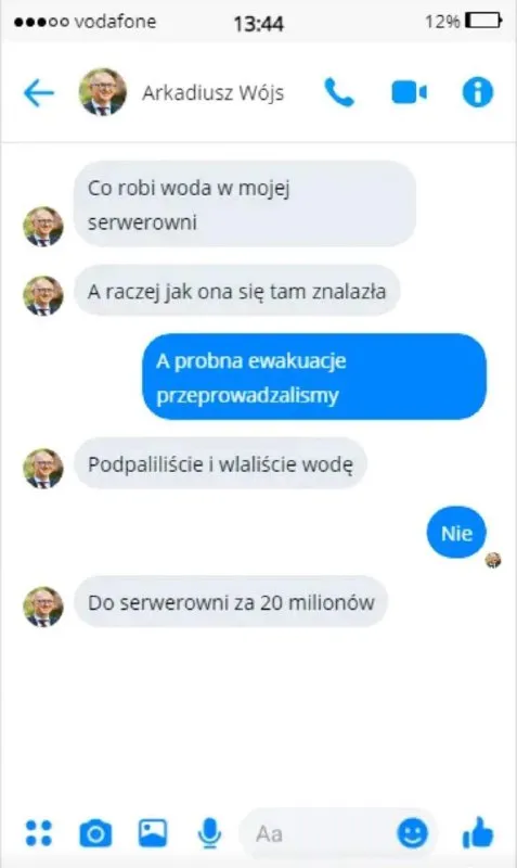 Woda w serwerowni za 20 milionów