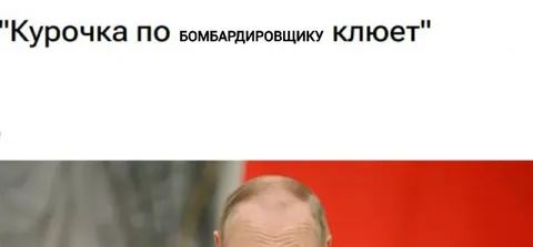 Курочка клюёт бомбардировщика