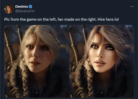 Game Character Versus Fan Version