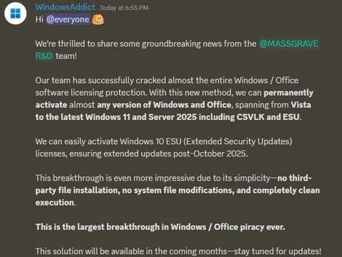 Windows Office Piracy Breakthrough