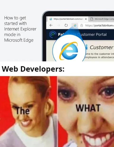 Web Developers See Internet Explorer Mode