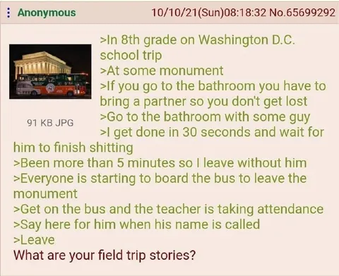 Field Trip Bathroom Disaster