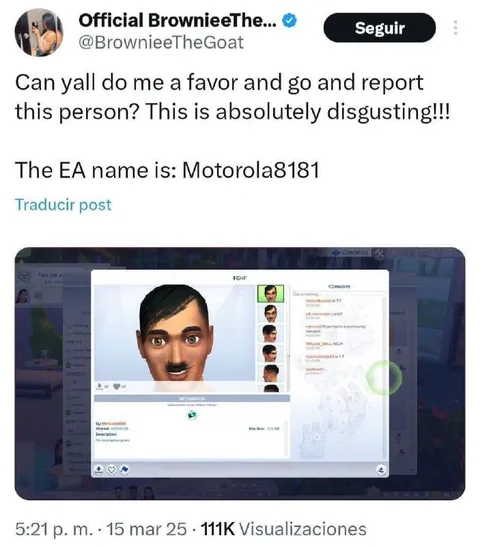 Report This Disgusting EA Name