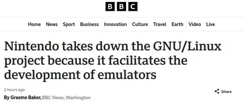 Nintendo Takes Down GNU/Linux