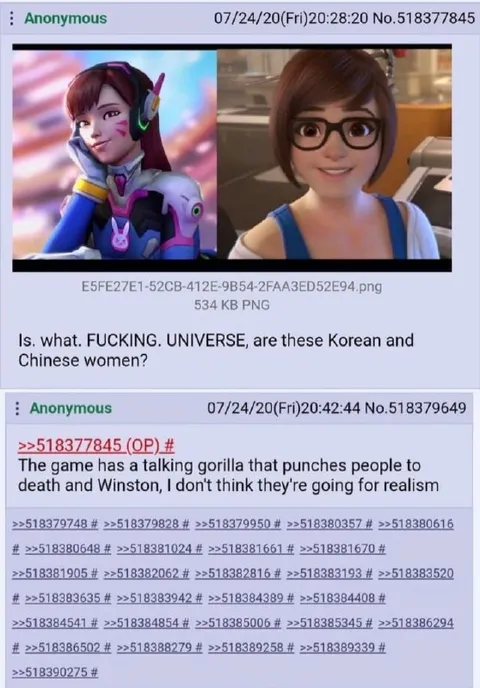 Korean and Chinese Overwatch Women