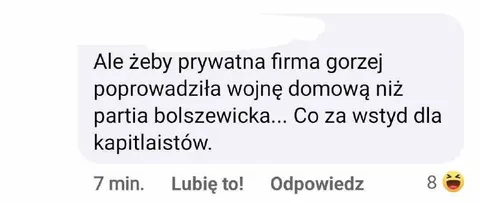 Prywatna firma gorsza od bolszewików