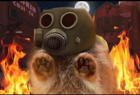 Gas Mask Hamster in Hell