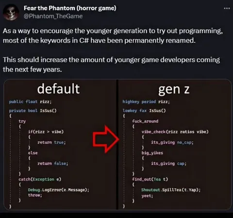 Gen Z C# Keywords