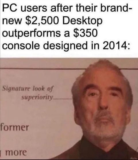PC users superiority reaction