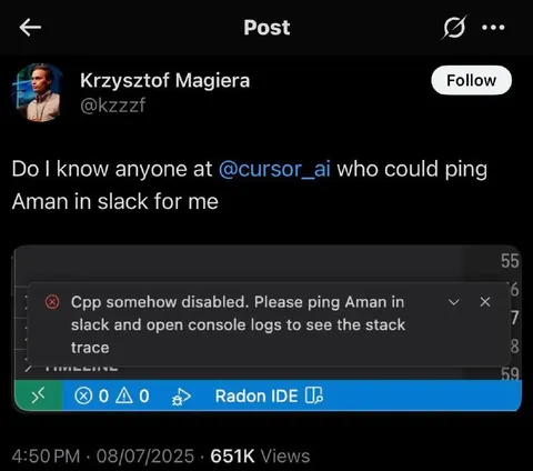 Ping Aman in Slack