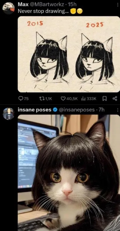 Never Stop Drawing Cat