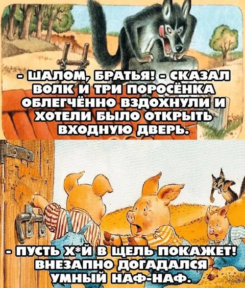 Умный Наф-Наф и щель