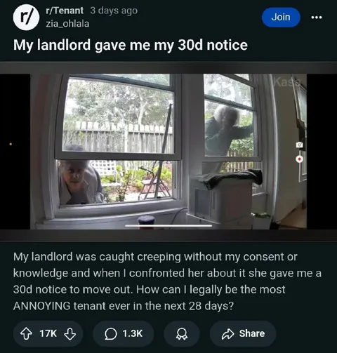 Landlord Caught Creeping