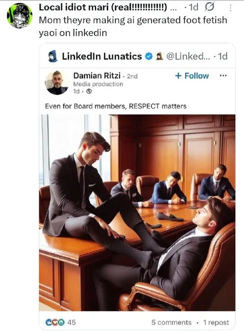 LinkedIn Foot Fetish Board Meeting