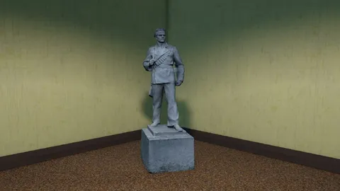Статуя в пустой комнате