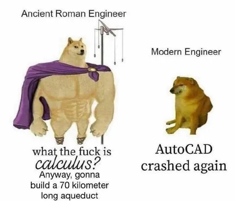 Ancient Roman Engineer vs AutoCAD