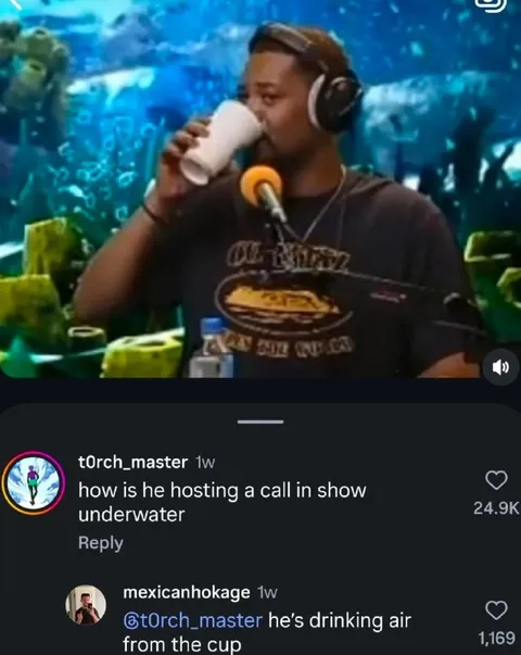Drinking Air Underwater