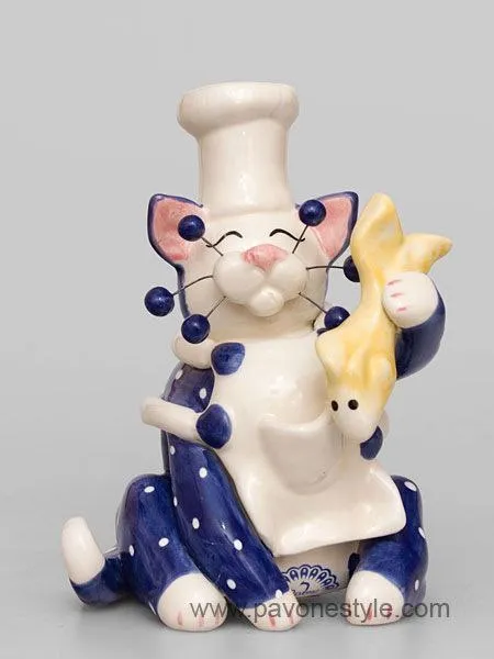 Кот с лошадкой на чайнике