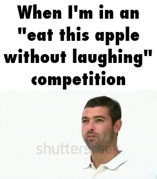 Eat This Apple Without Laughing