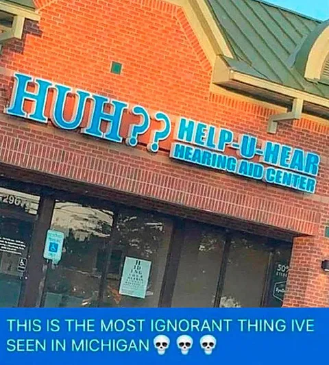 Ignorant Hearing Aid Sign