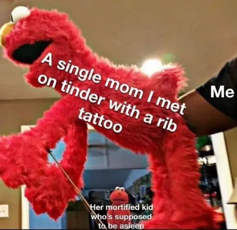 Elmo Meets the Tattooed Mom