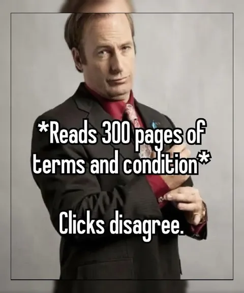 Reads Terms and Conditions