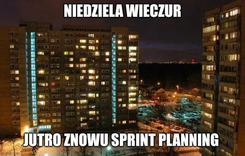 Niedziela wieczór, sprint planning