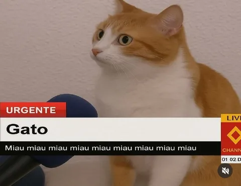 Gato en noticias urgentes