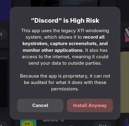 Discord High Risk Warning