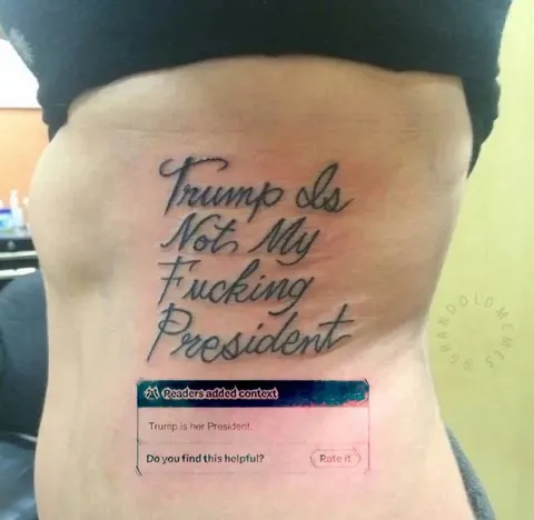 Trump Is Not My President Tattoo