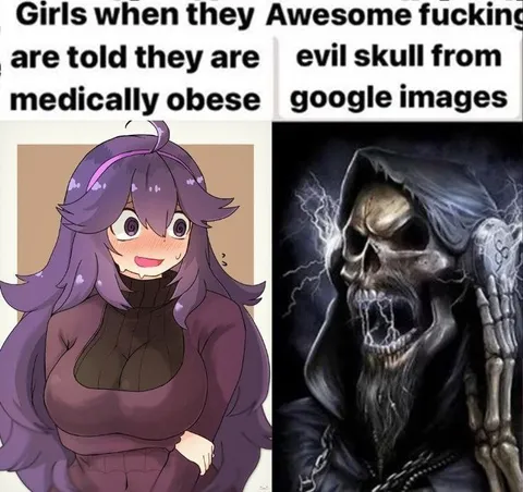 Girls and Evil Skull Comparison