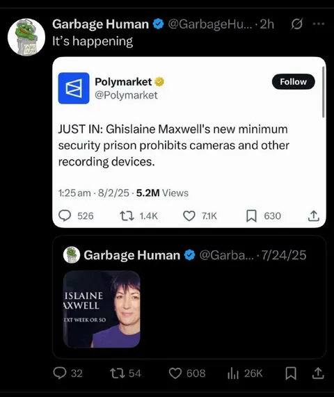 Ghislaine Maxwell Prison Cameras Joke