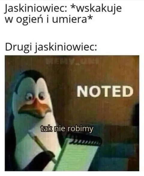 Drugi jaskiniowiec robi notatki
