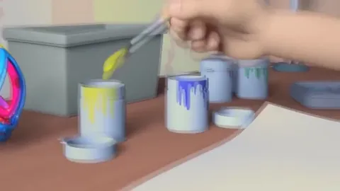 Хлопчик малює Славу Україні