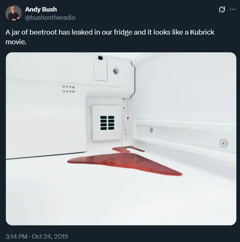 Kubrick Fridge Blood Spill