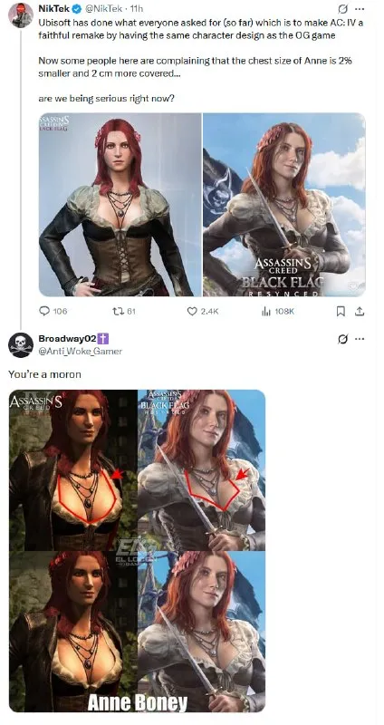 Anne Bonny Character Design Debate