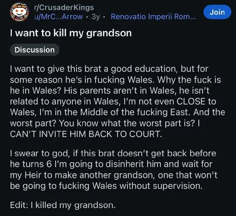 Grandson in Wales