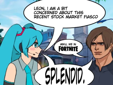 Miku and Leon in Fortnite