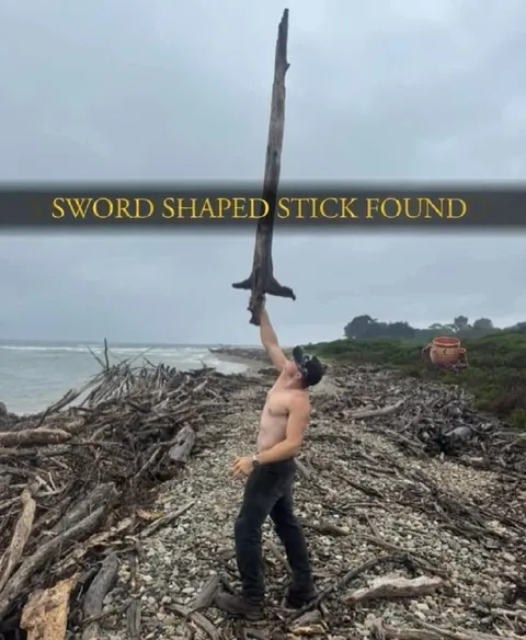 Sword Shaped Stick Found