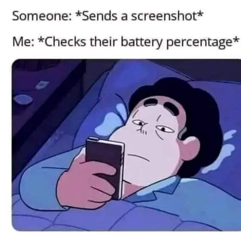Checking Their Battery Percentage