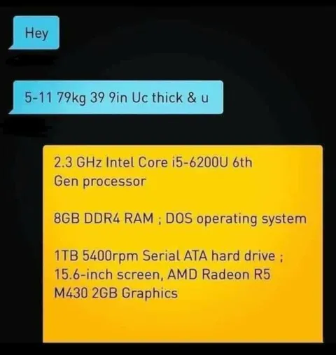 Dating Profile Laptop Specifications