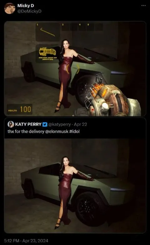 Katy Perry Delivers the Cybertruck