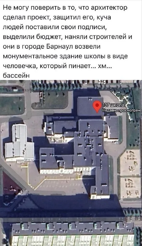 Школа в виде бассейна