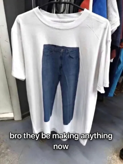 Jeans Printed on a T-Shirt
