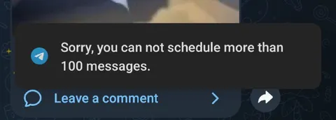 Telegram Message Limit Reached