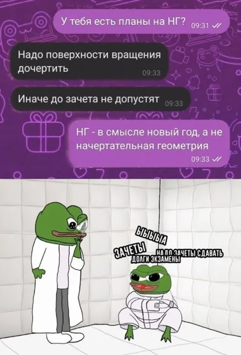 Планы на Новый год и зачёты