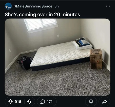She's Coming Over in 20 Minutes