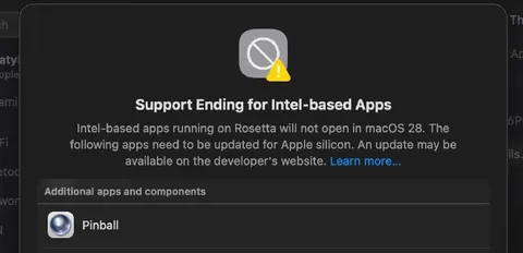 macOS Removes Intel App Support